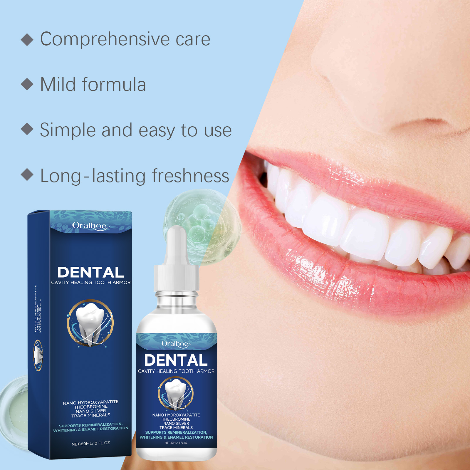 Oralhoe Teeth Brighten Serum L - Teeth Whitening And Stain Removal ulasan dan harga
