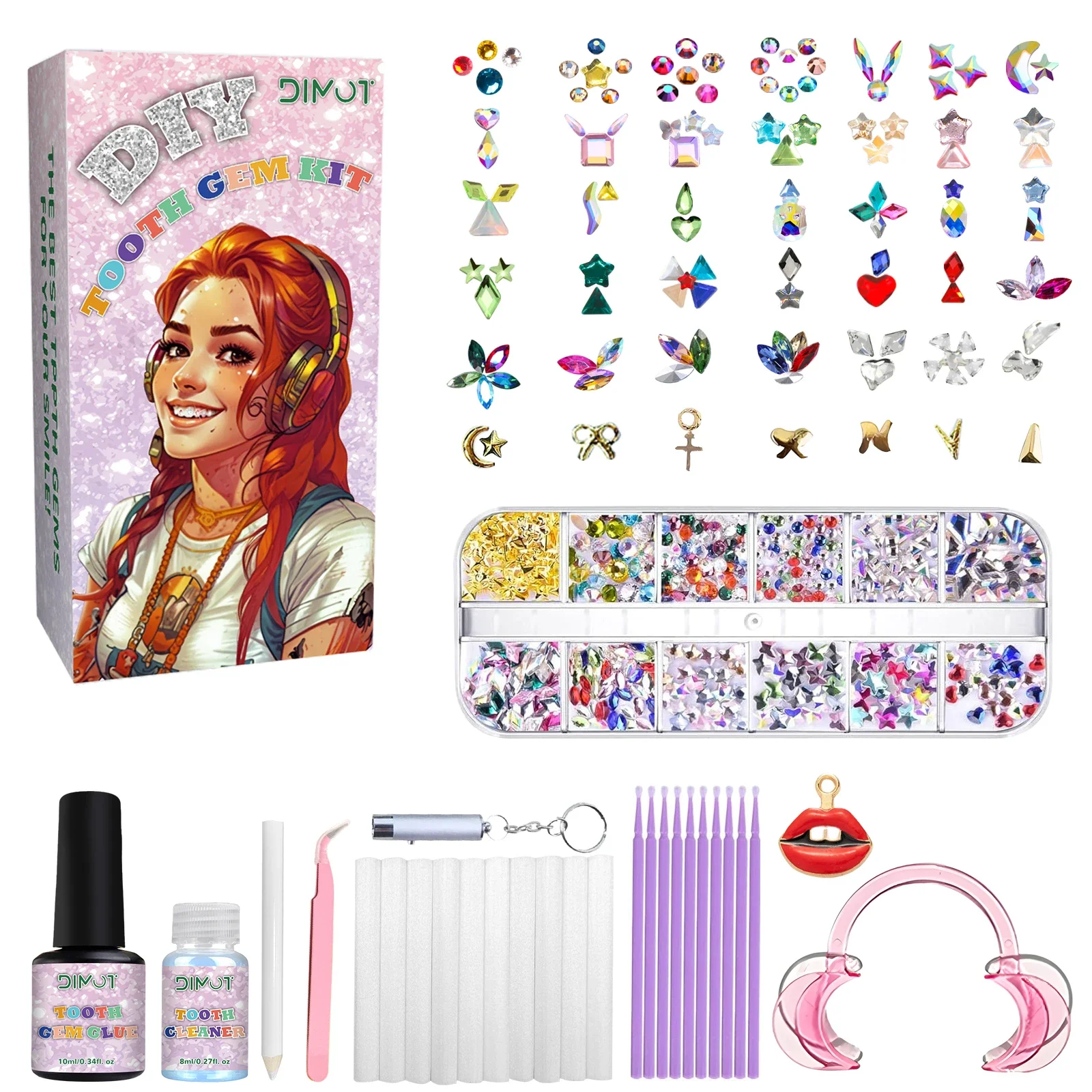 Tooth Jewelry Kit DIY Teeth Ge - Tooth Gem Kit ulasan dan harga