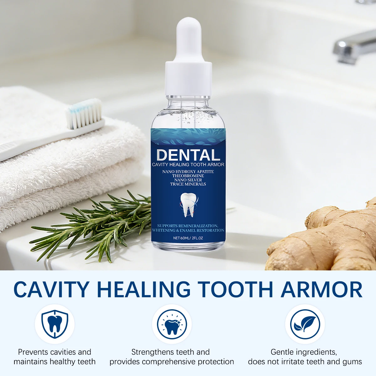 Whitening Tooth Serum 60ml Nan - Enamel Repair Serum ulasan dan harga
