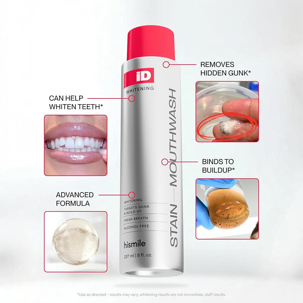 Hismile iD Alcohol Free Mouthw - Teeth Whitening And Stain Removal ulasan dan harga