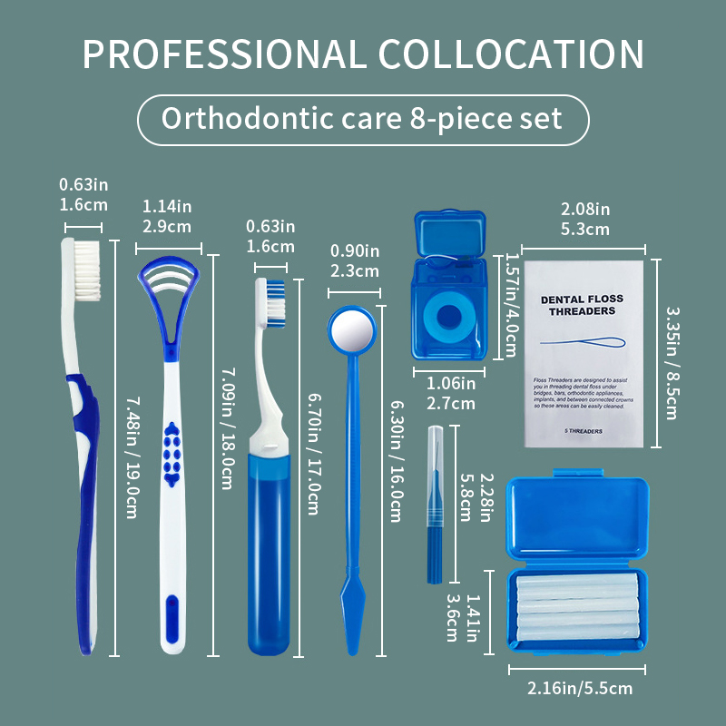 8Pcs Orthodontic Dental Care B - Teeth Whitening For Braces ulasan dan harga