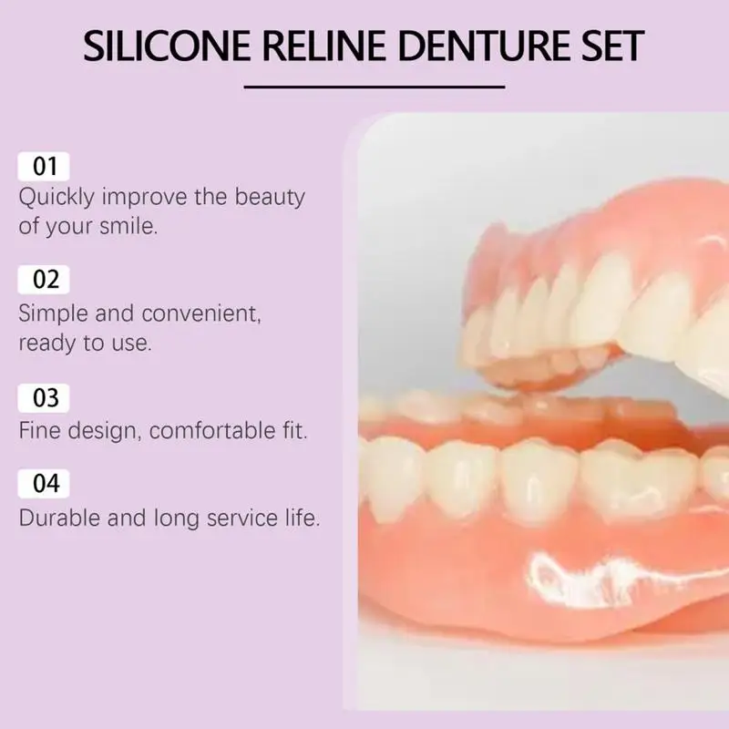 Silicone Denture Set Fit Tempo - Teeth Whitening For Braces ulasan dan harga
