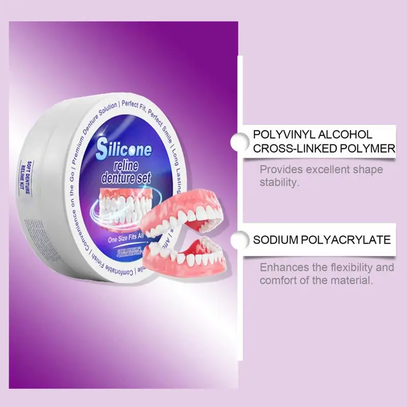 Silicone Denture Set Fit Tempo - Teeth Whitening For Braces ulasan dan harga