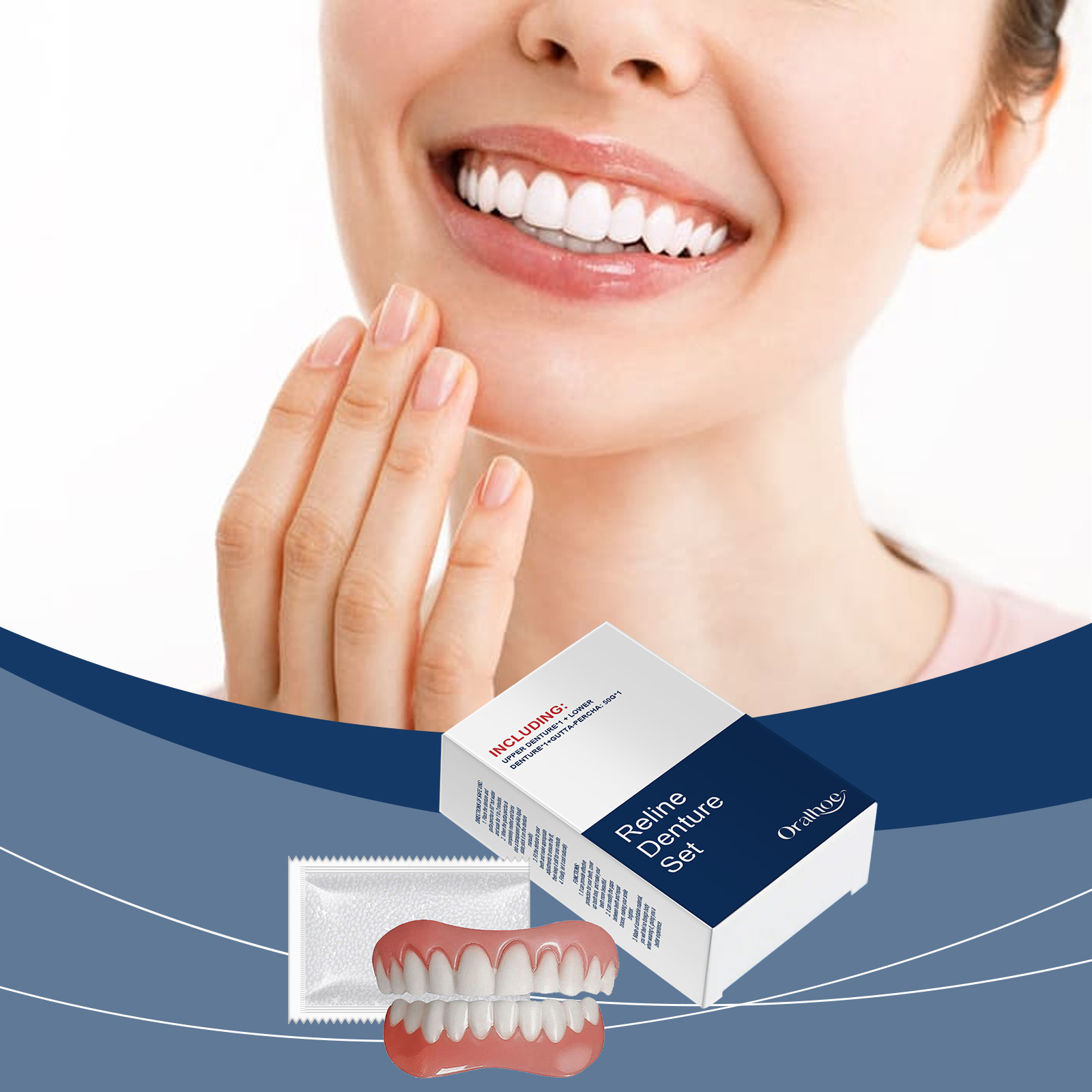 False Teeth Dentures Temporary - Teeth Whitening For Braces ulasan dan harga