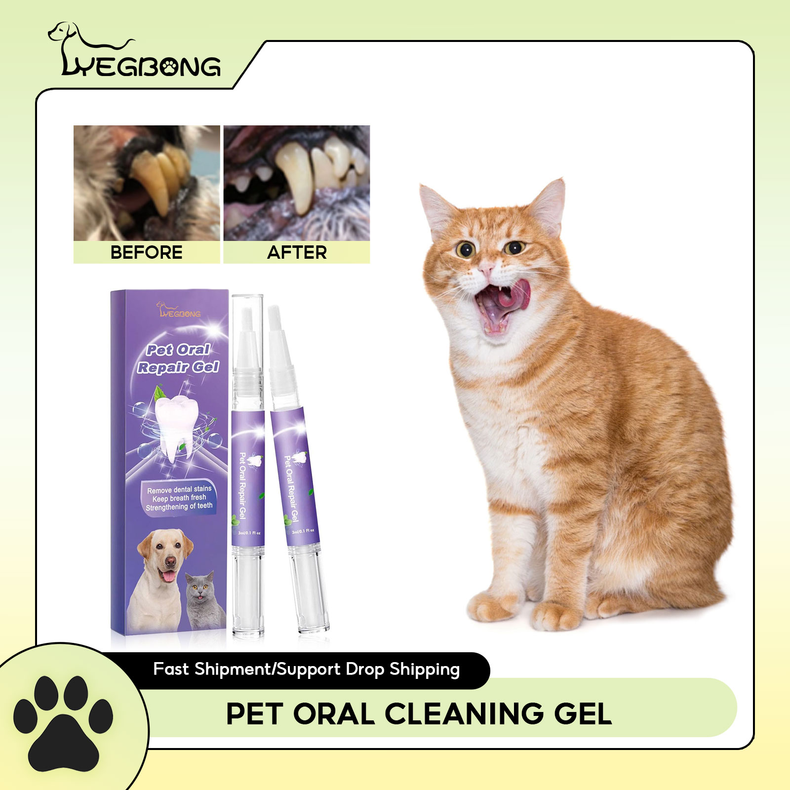 Pet Oral Repair Gel Puppy Tart - Teeth Whitening Ai ulasan dan harga