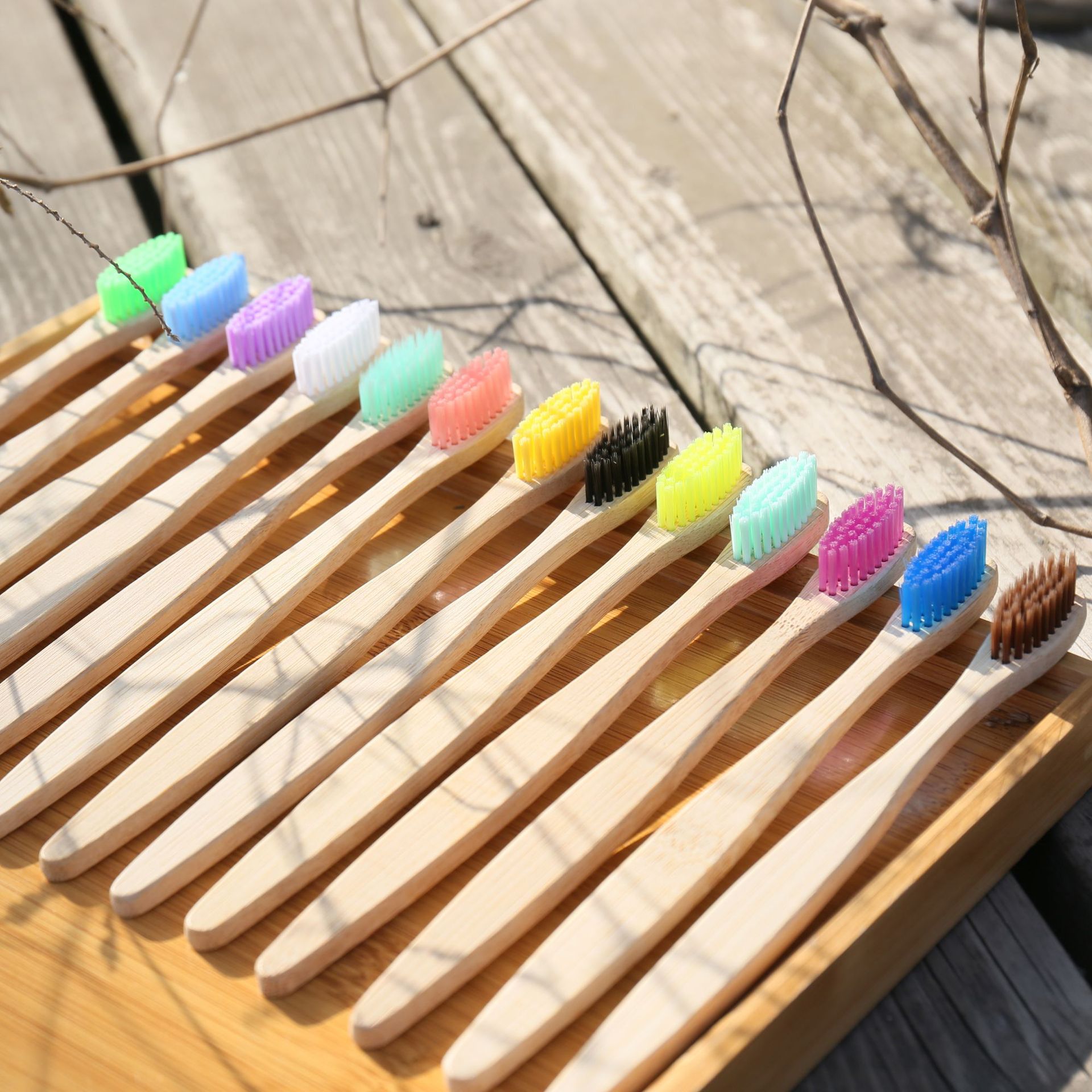 100PCS Colorful Natural Bamboo - Teeth Whitening With Laser ulasan dan harga