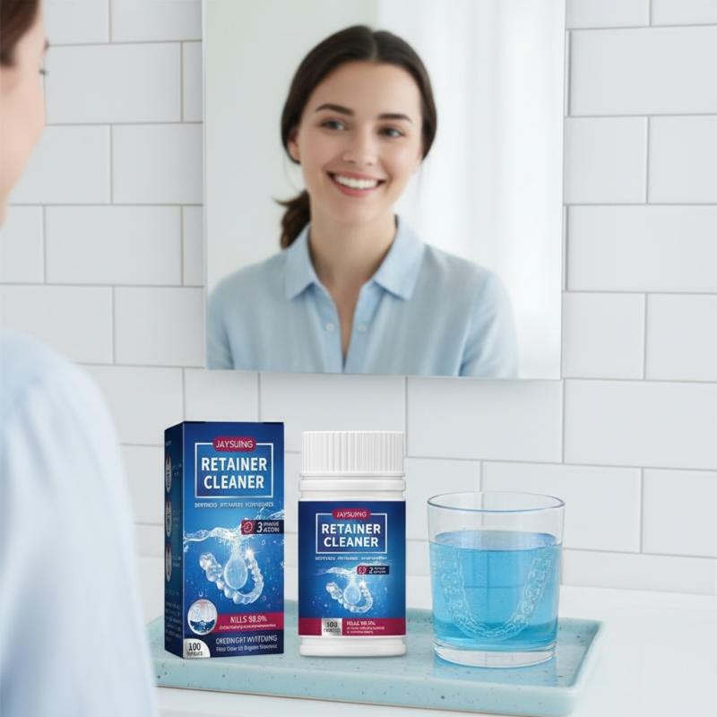 Oral Care Denture Cleaning Tab - Teeth Whitening And Stain Removal ulasan dan harga