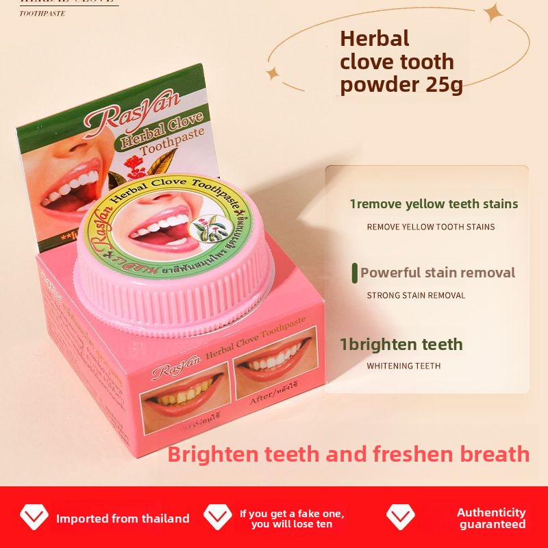 Thai Clove/coconut Tooth Powde - Teeth Whitening Co ulasan dan harga